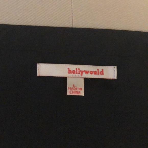 Black Embellished Top by hollywould Size L - Picture 11 of 11